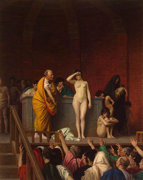 Jean-Leon Gerome Slave Market in Rome oil painting picture